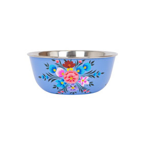 BillyCan Hand-Painted Picnic Snack Bowl - 14.5cm - Ocean Pansy