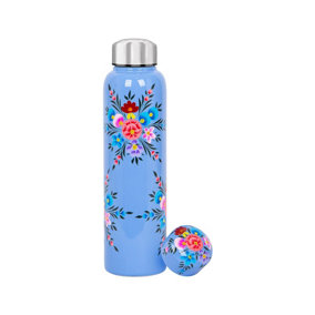 BillyCan Hand-Painted Picnic Water Bottle - 875ml - Ocean Pansy