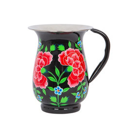 BillyCan Hand-Painted Picnic Water Jug - 1.7L - Carbon Peony