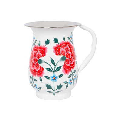 BillyCan Hand-Painted Picnic Water Jug - 1.7L - Cotton Peony