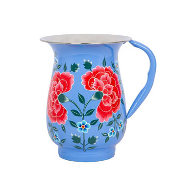 BillyCan Hand-Painted Picnic Water Jug - 1.7L - Ocean Peony