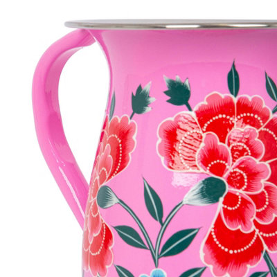 BillyCan Hand-Painted Picnic Water Jug - 1.7L - Raspberry Peony
