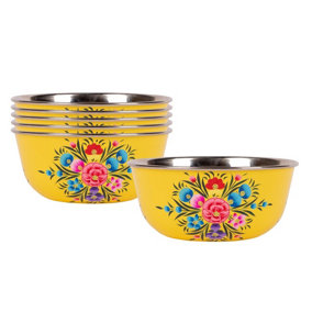 BillyCan - Picnic Bowls - 16.5cm  - Buttercup Pansy  - Pack of 6