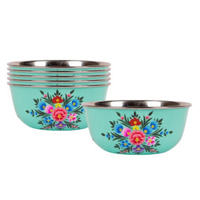 BillyCan - Picnic Bowls - 16.5cm  - Mint Pansy  - Pack of 6