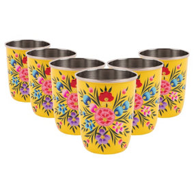 BillyCan - Picnic Tumblers - 300ml  - Buttercup Pansy  - Pack of 6