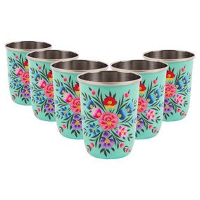 BillyCan - Picnic Tumblers - 300ml  - Mint Pansy  - Pack of 6