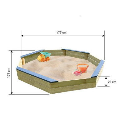 BillyOh 1.7m Wide Large Octagon Sandpit - 7