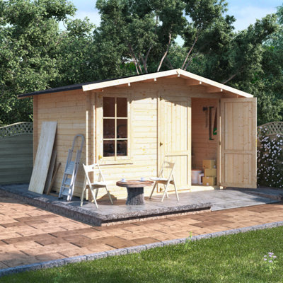 BillyOh Alpine Workshop Log Cabin - 3.5m x 3.0m - 19mm Thickness