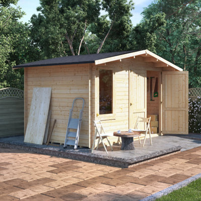 BillyOh Alpine Workshop Log Cabin - 3.5m x 3.0m - 19mm Thickness - 4