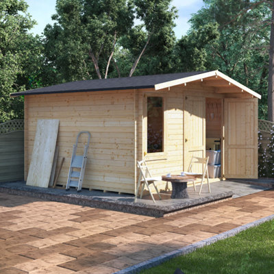 BillyOh Alpine Workshop Log Cabin - 3.5m x 3.5m - 19mm Thickness - 4
