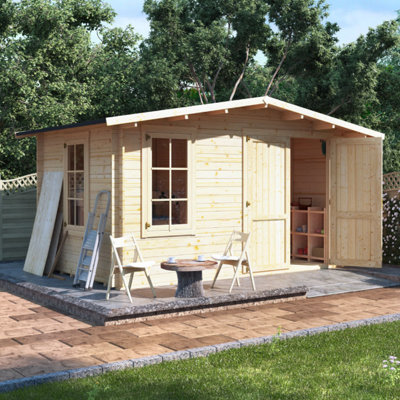 BillyOh Alpine Workshop Log Cabin - 4.0m x 3.0m - 28mm Thickness
