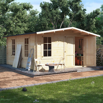 BillyOh Alpine Workshop Log Cabin - 4.0m x 5.0m - 28mm Thickness