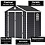 BillyOh Ashford Apex Plastic Garden Storage Shed Including Foundation Kit Grey - 6 x 6
