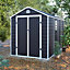 BillyOh Ashford Apex Plastic Garden Storage Shed Including Foundation Kit Grey - 8 x 6
