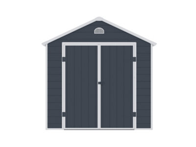 BillyOh Ashford Apex Plastic Garden Storage Shed Including Foundation Kit Grey - 8 x 6 - 8