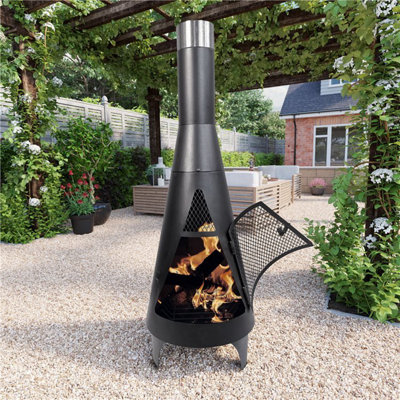 BillyOh Austin Metal Chiminea Fire Pit Heater