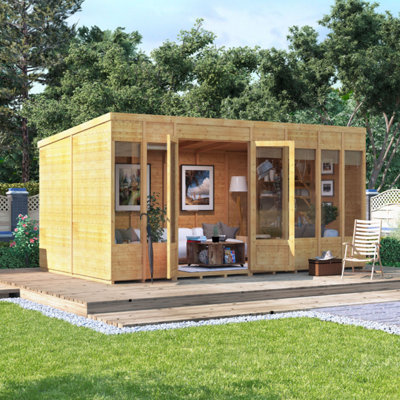 BillyOh Bella Tongue and Groove Pent Summerhouse - 14x8