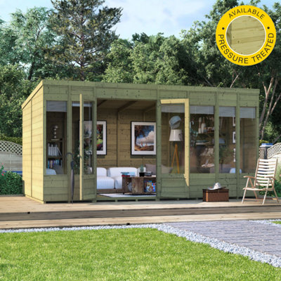 BillyOh Bella Tongue and Groove Pent Summerhouse - 14x8