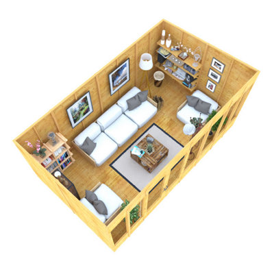 BillyOh Bella Tongue and Groove Pent Summerhouse - 14x8 - 3