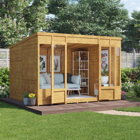 BillyOh Bella Tongue and Groove Pent Summerhouse - Pressure Treated - 10x8