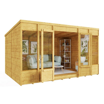 BillyOh Bella Tongue and Groove Pent Summerhouse - Pressure Treated - 12x8