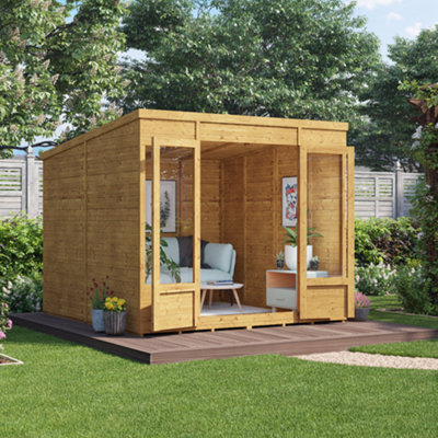 BillyOh Bella Tongue and Groove Pent Summerhouse - Pressure Treated - 8x8