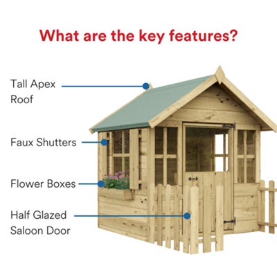 BillyOh Bunny Max Playhouse - Pressure Treated - 4 x 4 - 3