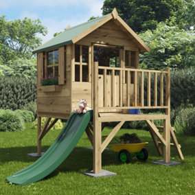 BillyOh Bunny Max Tower Playhouse with Slide - Pressure Treated - 4 x 4