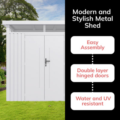 BillyOh Centro Pent Metal Shed - 10x8ft - 3