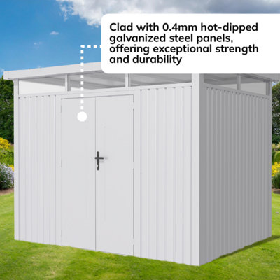 BillyOh Centro Pent Metal Shed - 10x8ft - 4