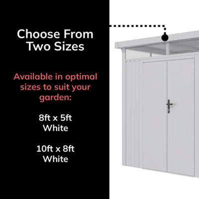 BillyOh Centro Pent Metal Shed - 10x8ft - 6