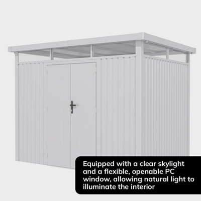 BillyOh Centro Pent Metal Shed - 10x8ft - 7