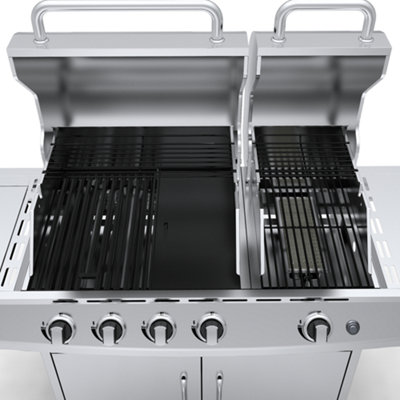 BillyOh Dallas 5 Burner Gas BBQ - Silver - 3