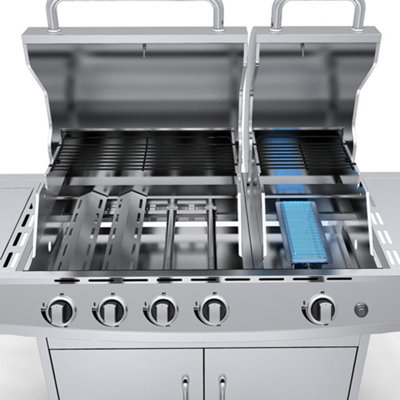 BillyOh Dallas 5 Burner Gas BBQ - Silver - 4