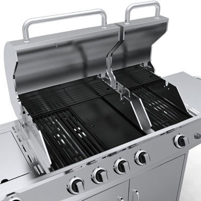 BillyOh Dallas 5 Burner Gas BBQ - Silver - 7
