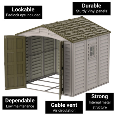 BillyOh Duraplus Plastic Apex Shed - 8x8ft - 6