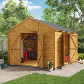 BillyOh Expert Tongue and Groove Apex Workshop with Dual Entrance - 10x10 - Windowless