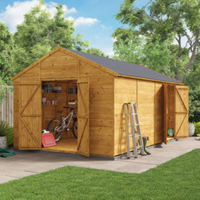 BillyOh Expert Tongue and Groove Apex Workshop with Dual Entrance - 16x10 - Windowless
