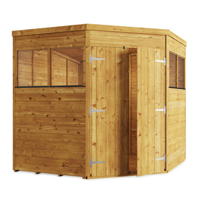 BillyOh Expert Tongue and Groove Corner Workshop Shed - 7x7 - Windowed