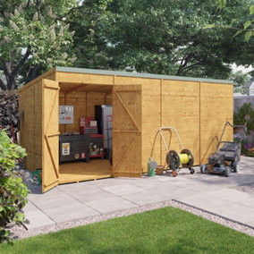 BillyOh Expert Tongue and Groove Pent Workshop - Pressure Treated - 16x8 - Windowless