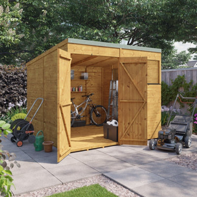 BillyOh Expert Tongue and Groove Pent Workshop - Pressure Treated - 8x8 - Windowed