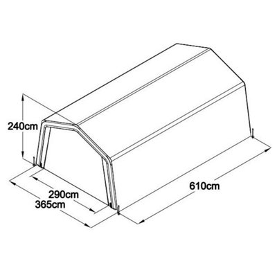 BillyOh Flexi Pop Up Fabric Portable Garage - 12x20 - 5