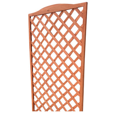 BillyOh Flora Pair of Fir Wooden Planter Boxes with Lattice Trellis - 5