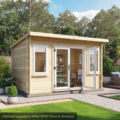 BillyOh Fraya Pent Log Cabin - 4.0m x 2.5m (13 x 8ft) - 44mm - 3