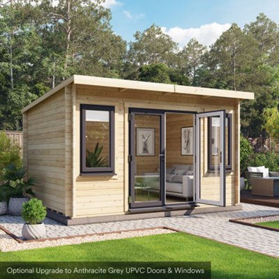 BillyOh Fraya Pent Log Cabin - 4.0m x 3.0m (13 x 10ft) - 44mm - 3