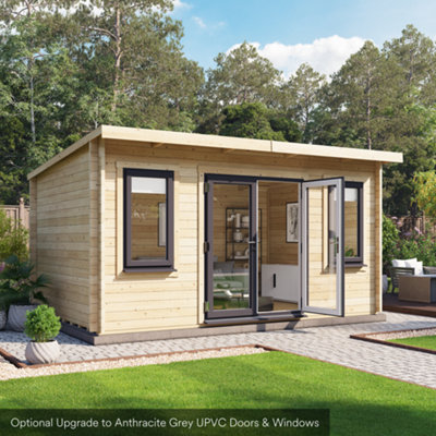 BillyOh Fraya Pent Log Cabin - 4.5m x 3.0m (15 x 10ft) - 44mm