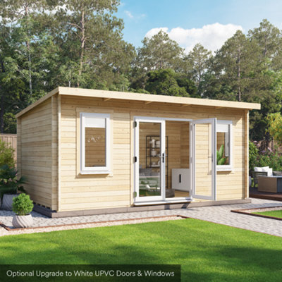 BillyOh Fraya Pent Log Cabin - 5.0m x 3.0m (16 x 10ft) - 44mm - 3