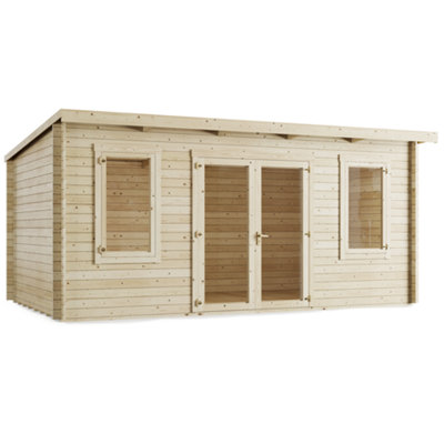 BillyOh Fraya Pent Log Cabin - 5.0m x 3.0m (16 x 10ft) - 44mm - 7