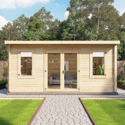 BillyOh Fraya Pent Log Cabin - 5.0m x 4.0m (16 x 13ft) - 44mm - 4