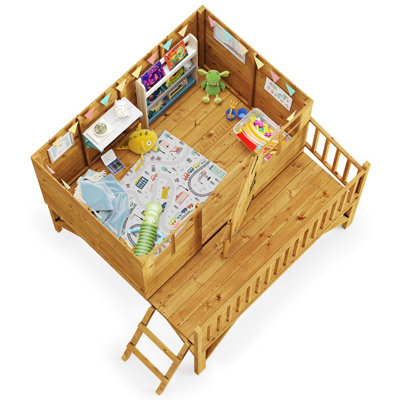 BillyOh Gingerbread Junior Tower Playhouse - Pressure Treated - 6 x 4 - 9